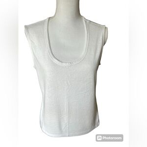 Athleta scoop neck linen tank top